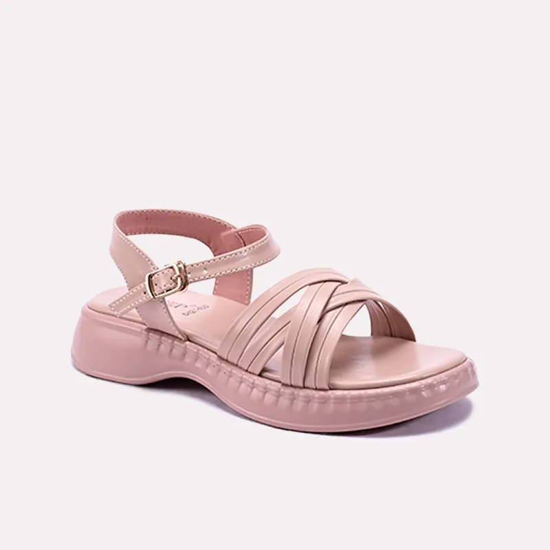 Peach Chunky Casual Sandals 0421483 Park Day