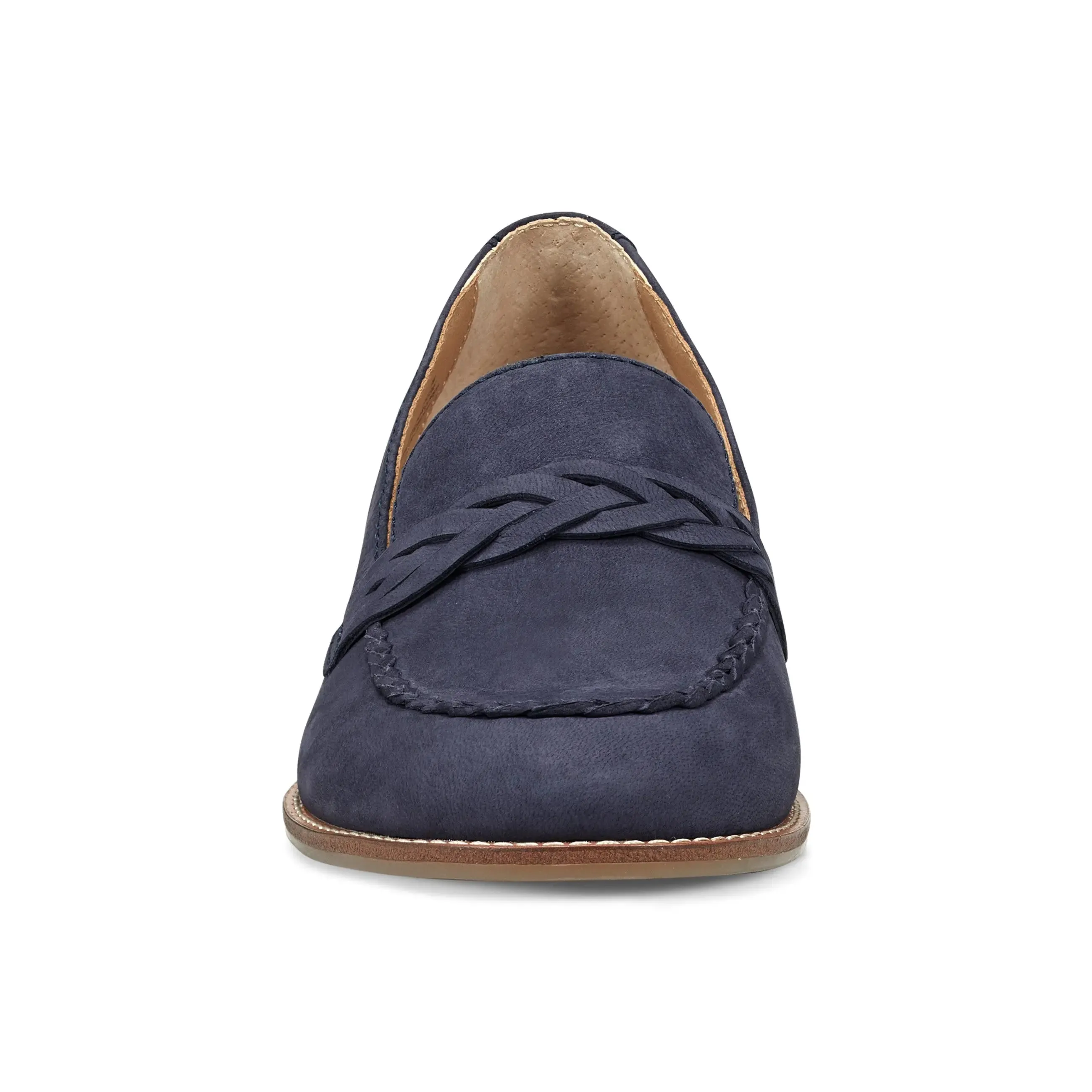 Edie Stacked Heel Casual Slip-on Loafers Stage Pop