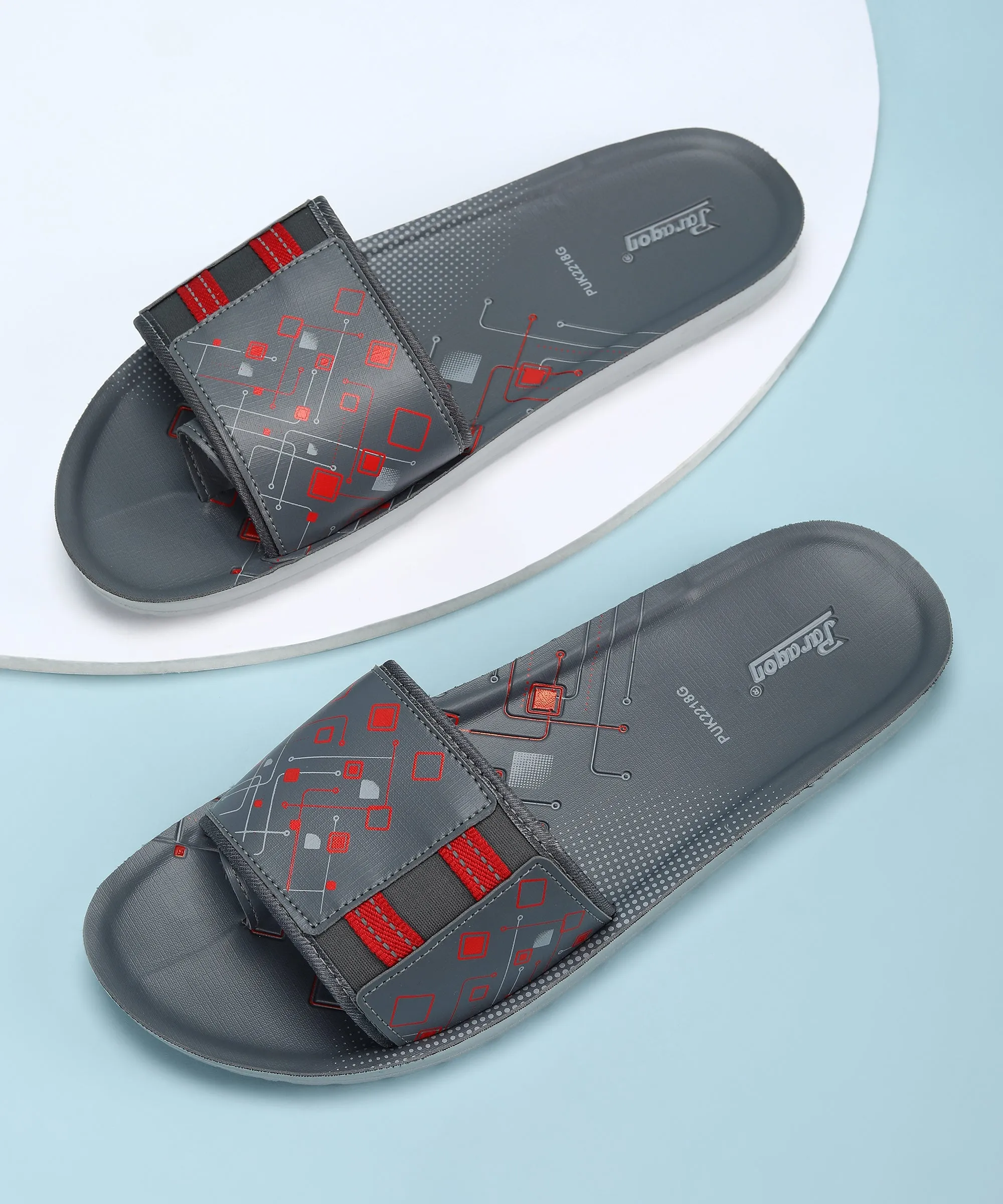 Paragon  PUK2218G Men Casual Sliders | Stylish Trendy Lightweight Slides | Casual & Comfortable Slippers | For Everyday Use wedge sandals Simple Fit