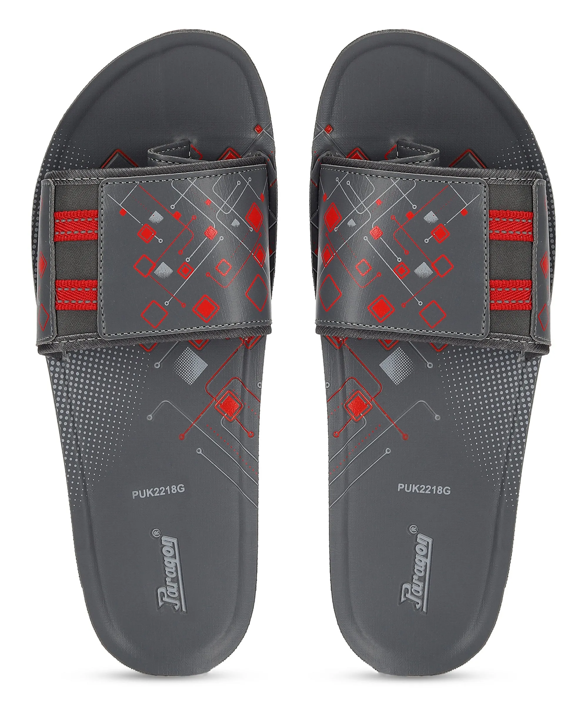 Lite Wear Paragon  PUK2218G Men Casual Sliders | Stylish Trendy Lightweight Slides | Casual & Comfortable Slippers | For Everyday Use