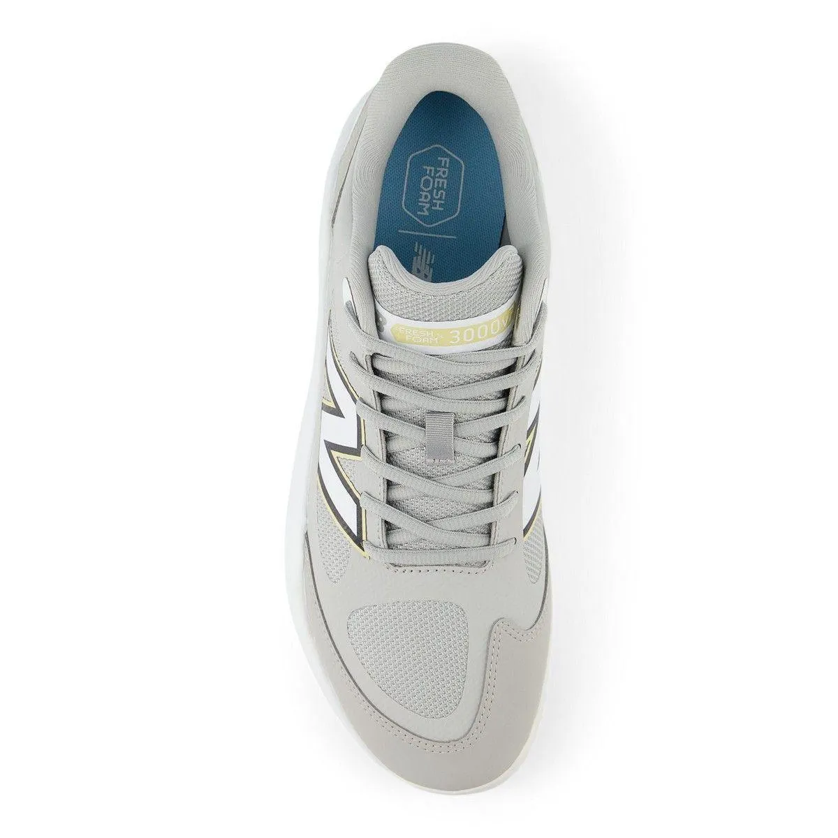 New Balance Men's Fresh Foam 3000 v7 Turf Baseball Shoes - Grey Raincloud - T3000TG7 Flexibility Feature Fast Run