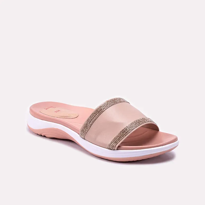 Pink Comfy Casual Slippers 0413131 Mom Fit Leg Long
