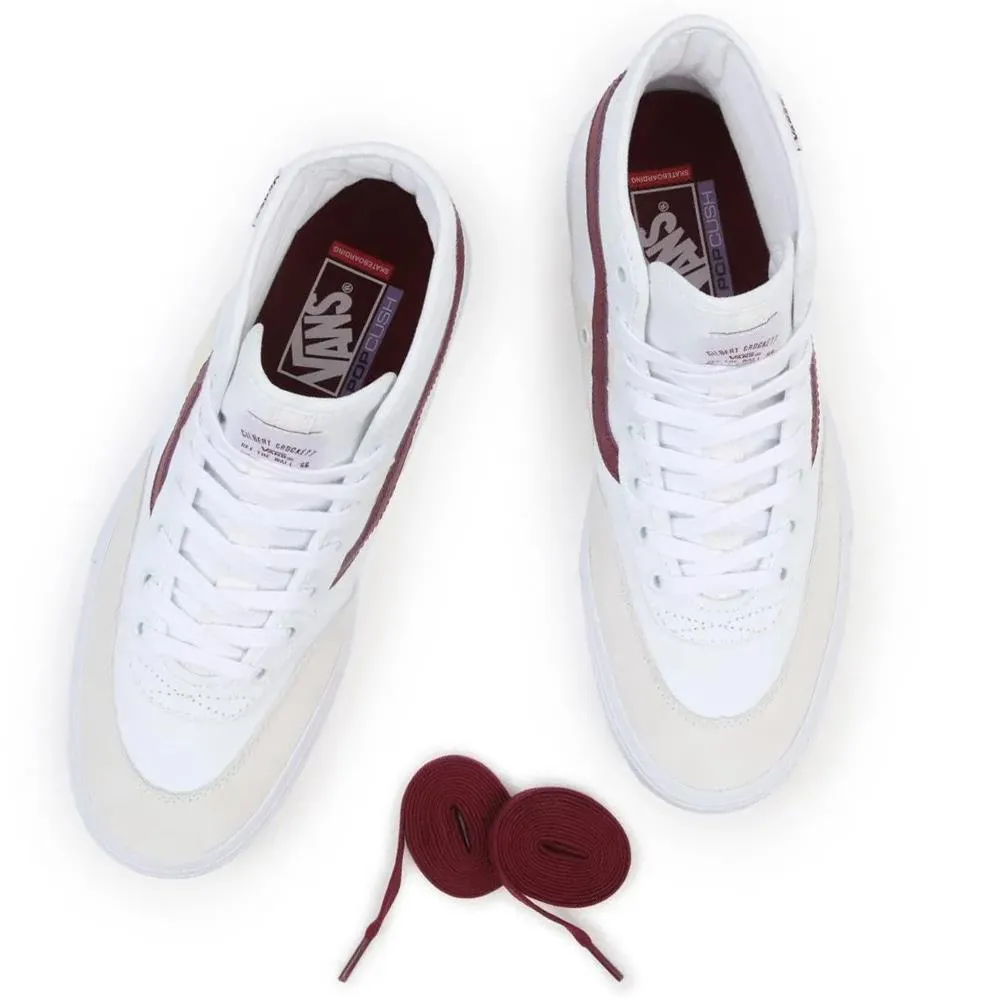 Vans Crockett High - White/Red Anti Odor Urban Stroll Dream Path