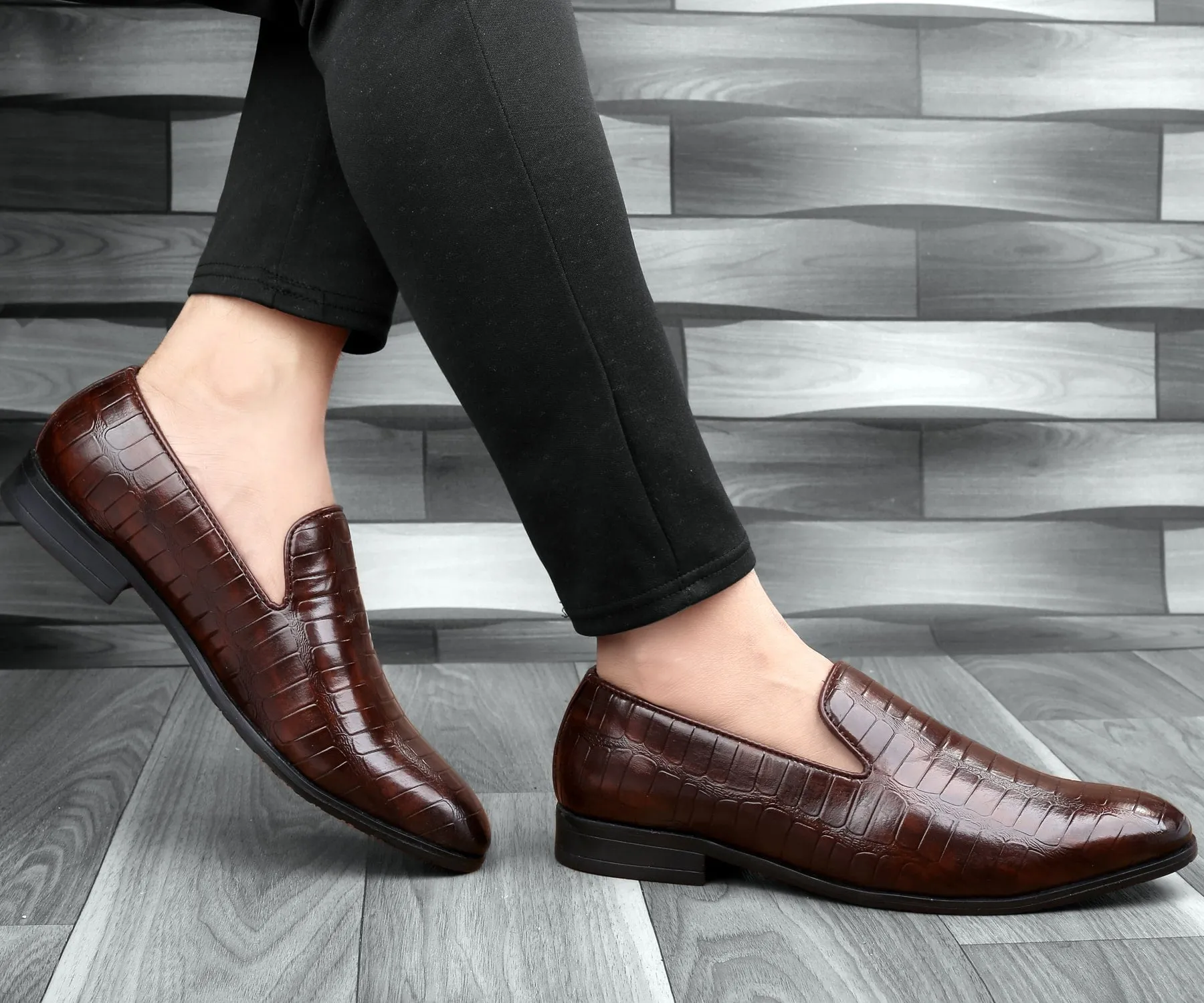 Padded Tongue Bacca Bucci NAPLES Party Textured Loafers | Wedding Dress Formal Slip-on Shoes