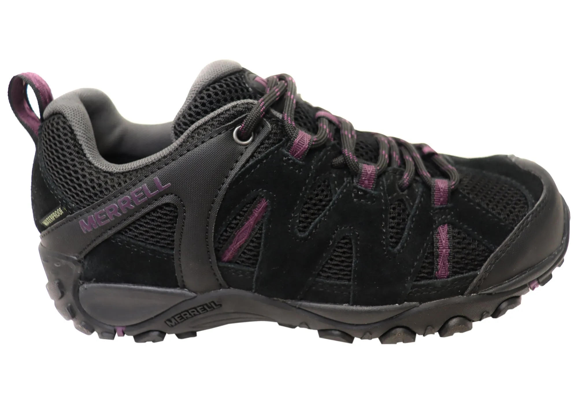 Merrell Womens Deverta 2 Waterproof Comfortable Leather Hiking Shoes Smooth Flow Breathable knit