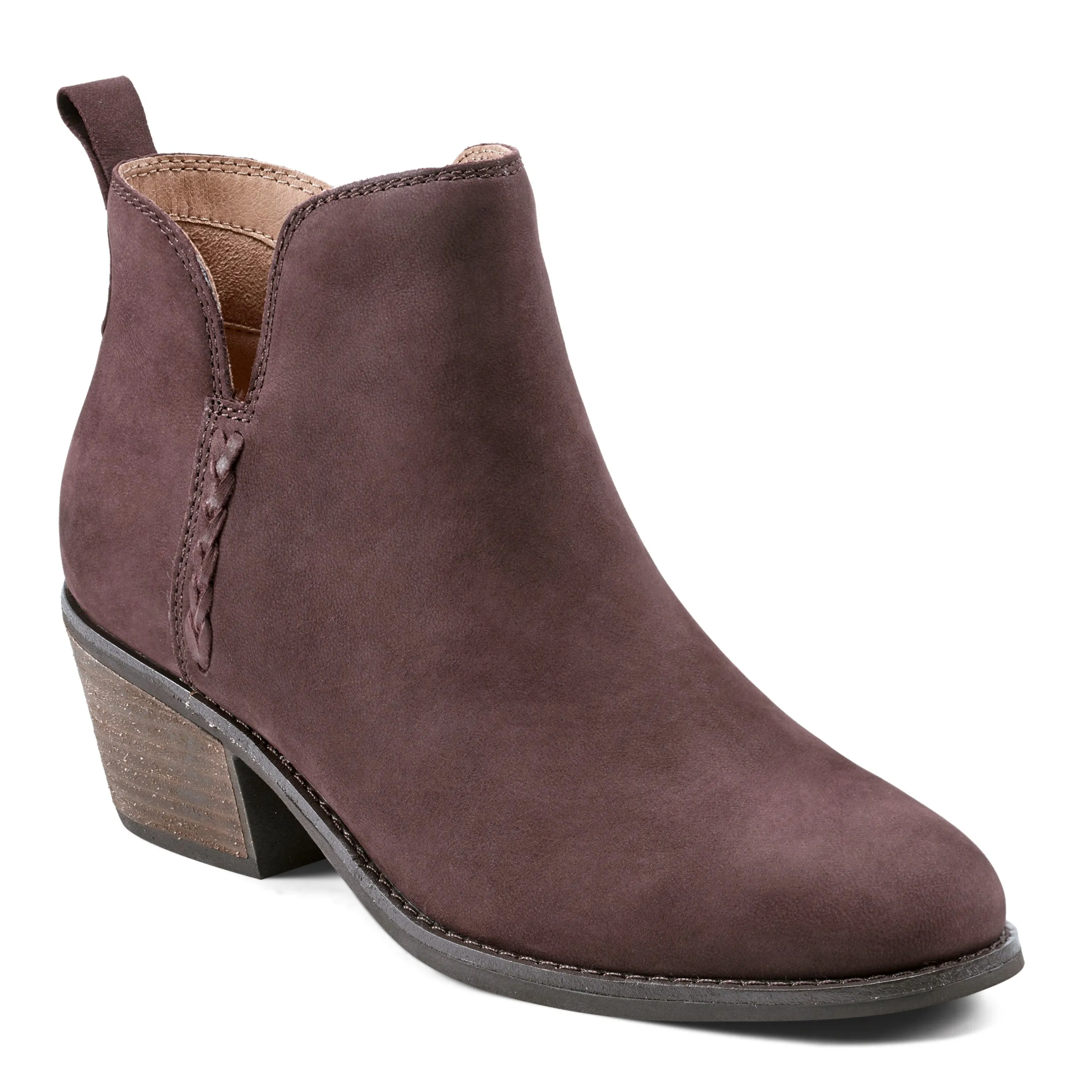 Marisole Block Heel Slip-on Casual Booties Agile Fit