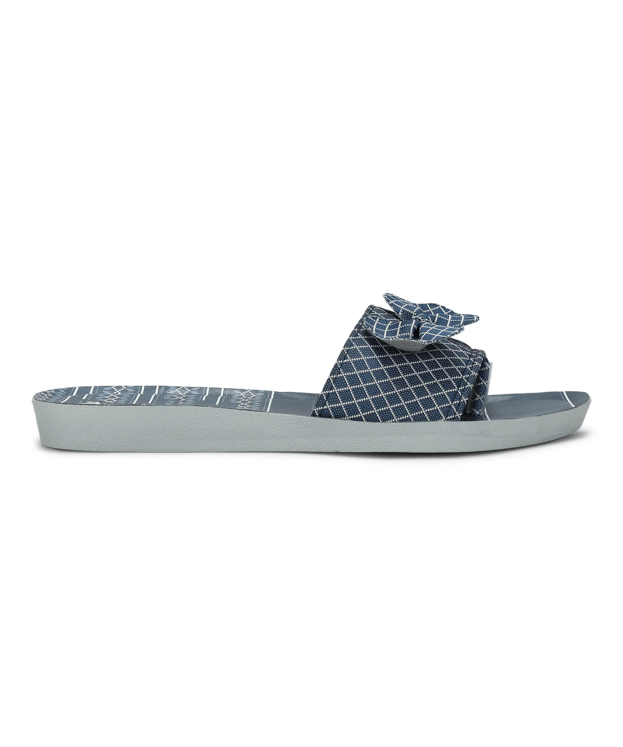 Paragon PUK7025L Women's Blue-Grey Sliders with Cushioned Sole for Everyday Use Simple Slip-On