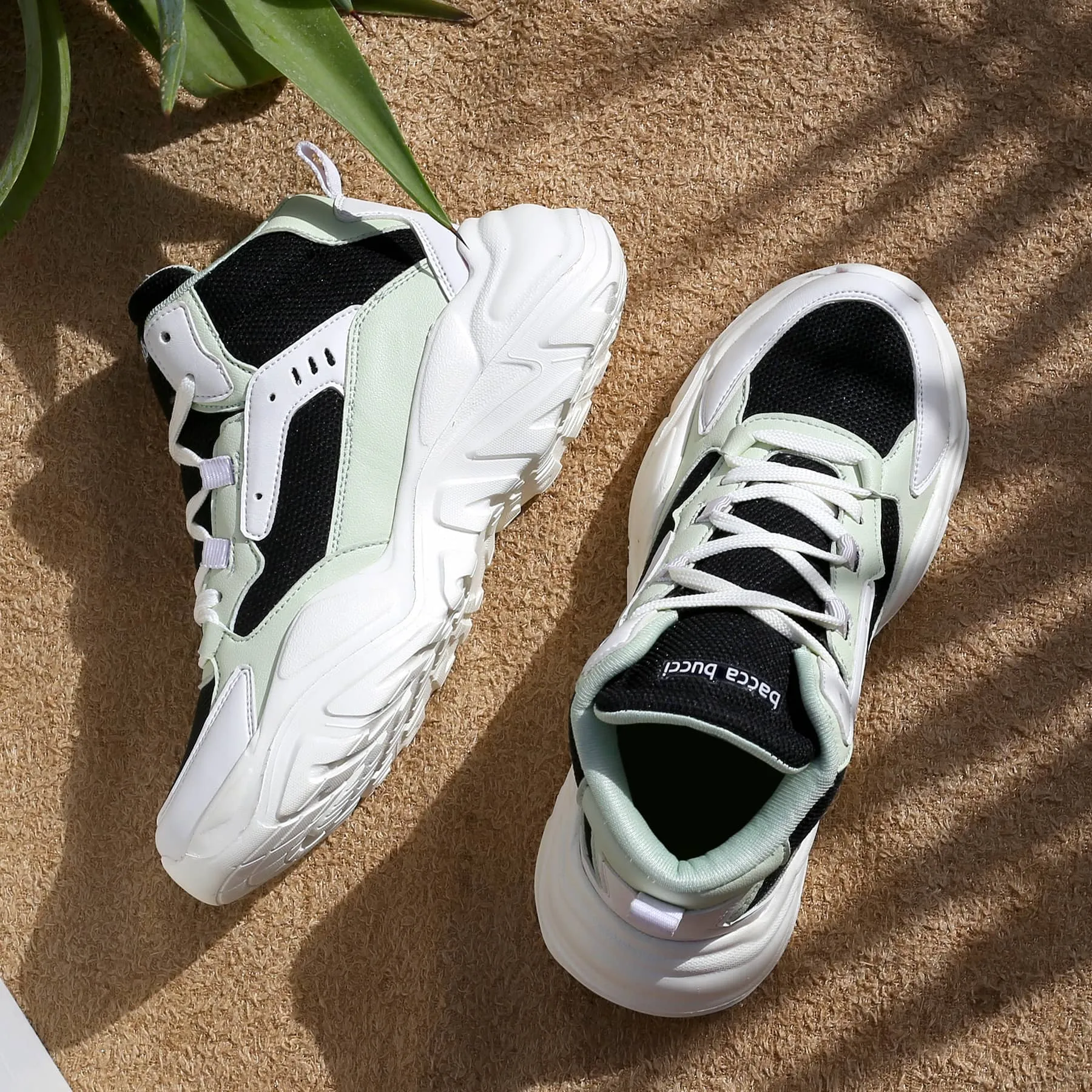 Ice Grip Peak Mode Bacca Bucci NYRA Mid-top Platform Fashion Sneakers For Women | StreetWear Chunky Sneakers