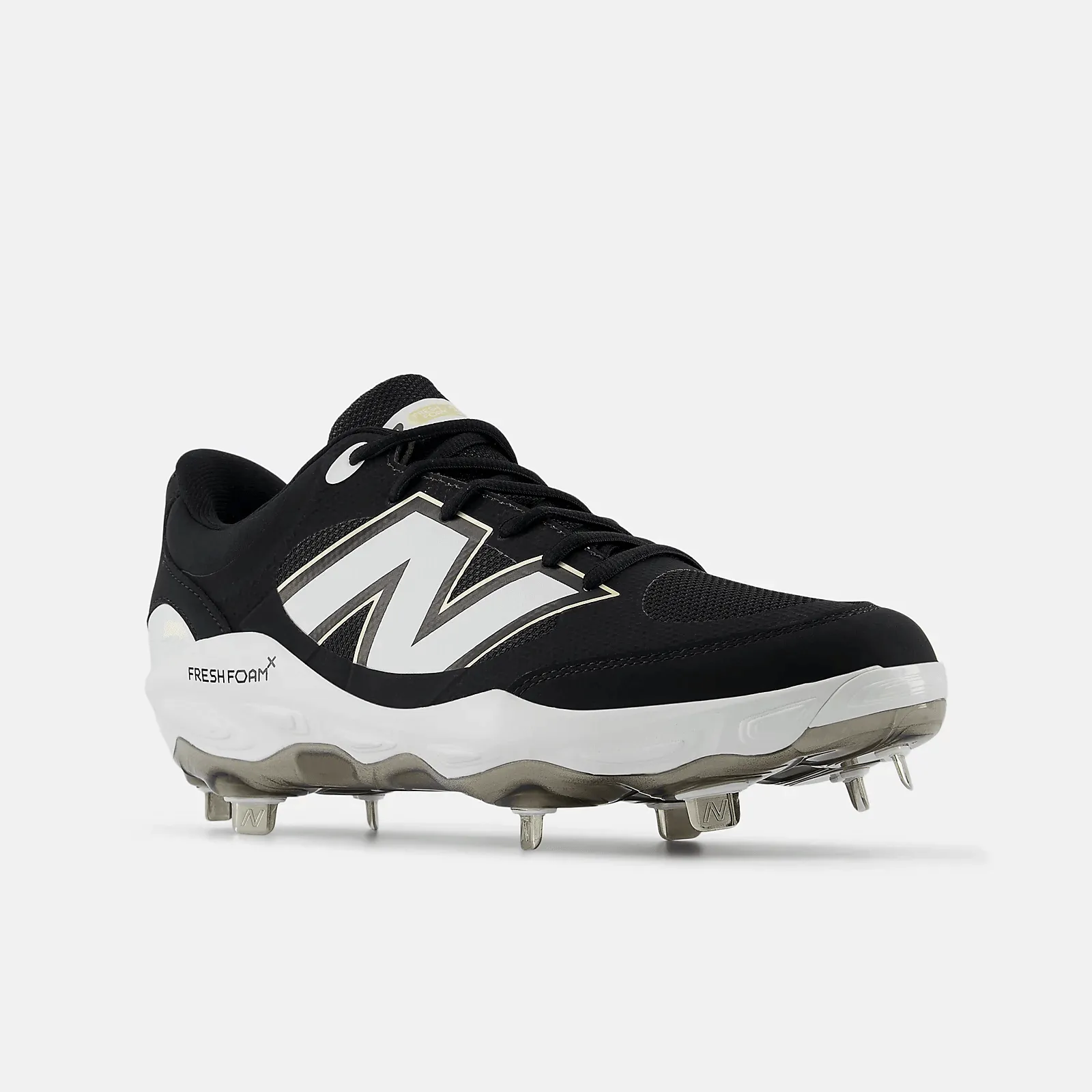 Mesh Upper New Balance Men's Fresh Foam X 3000 v7 Metal Baseball Cleats - Black - L3000BK7