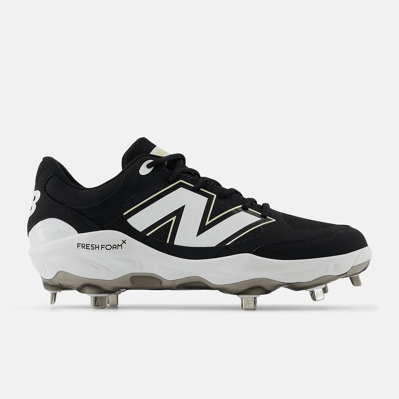 Secure fit Canvas New Balance Men's Fresh Foam X 3000 v7 Metal Baseball Cleats - Black - L3000BK7