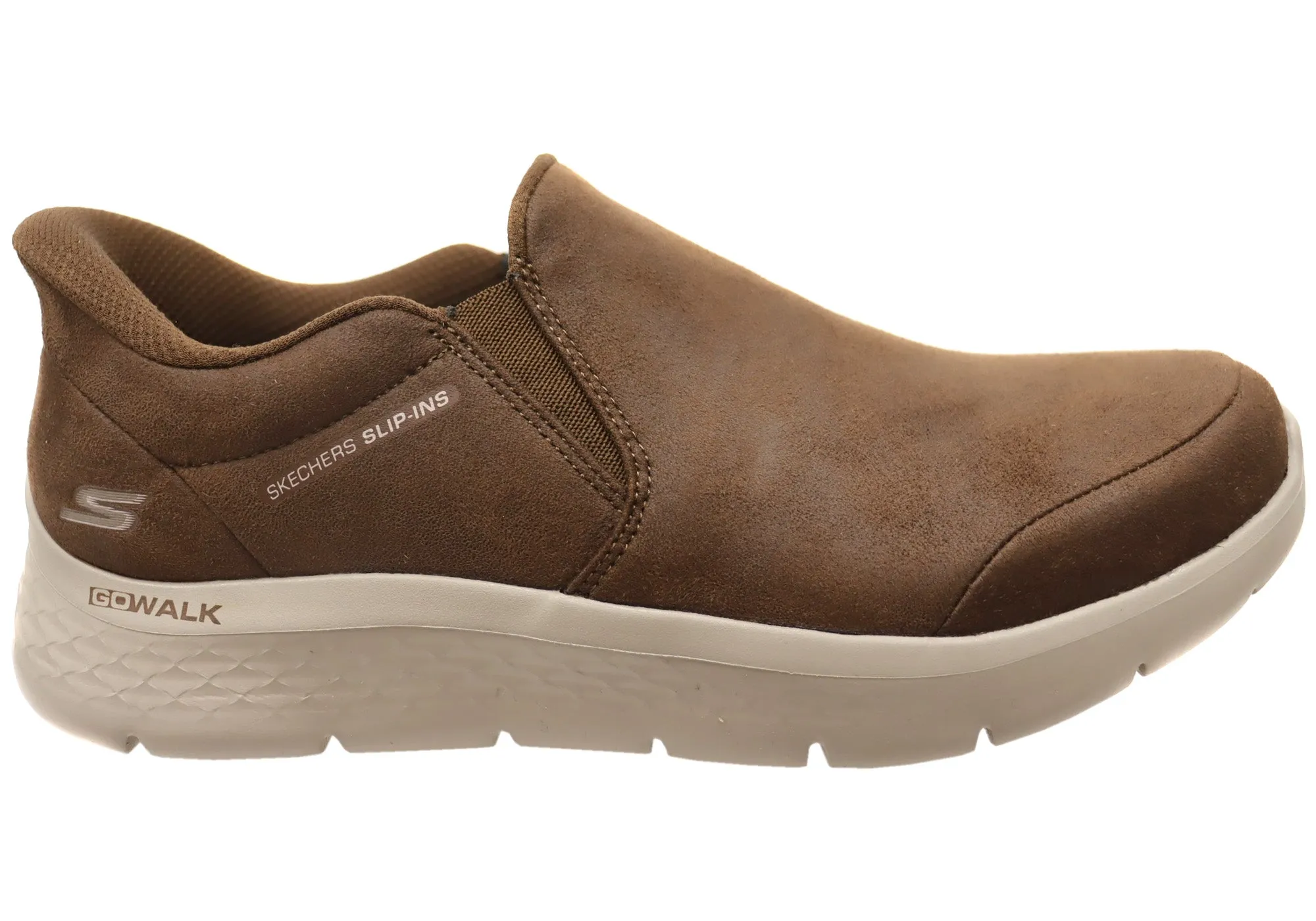 Seamless Knit Construction Mid Foot Lockdown Skechers Mens Slip Ins GOwalk Flex Ray Comfortable Slip On Shoes