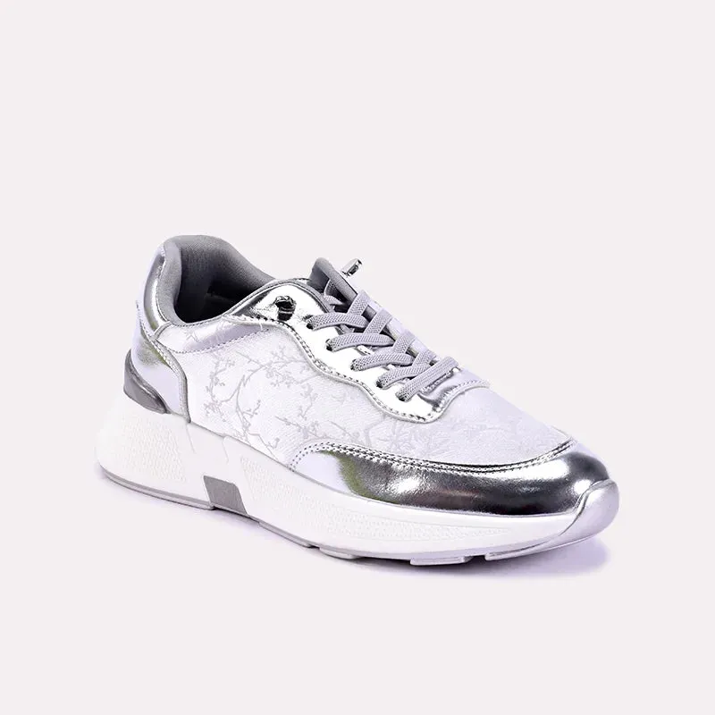 Memory Foam Airport Travel Daily Chill Elin Silver Glimmering Sneakers 0440693