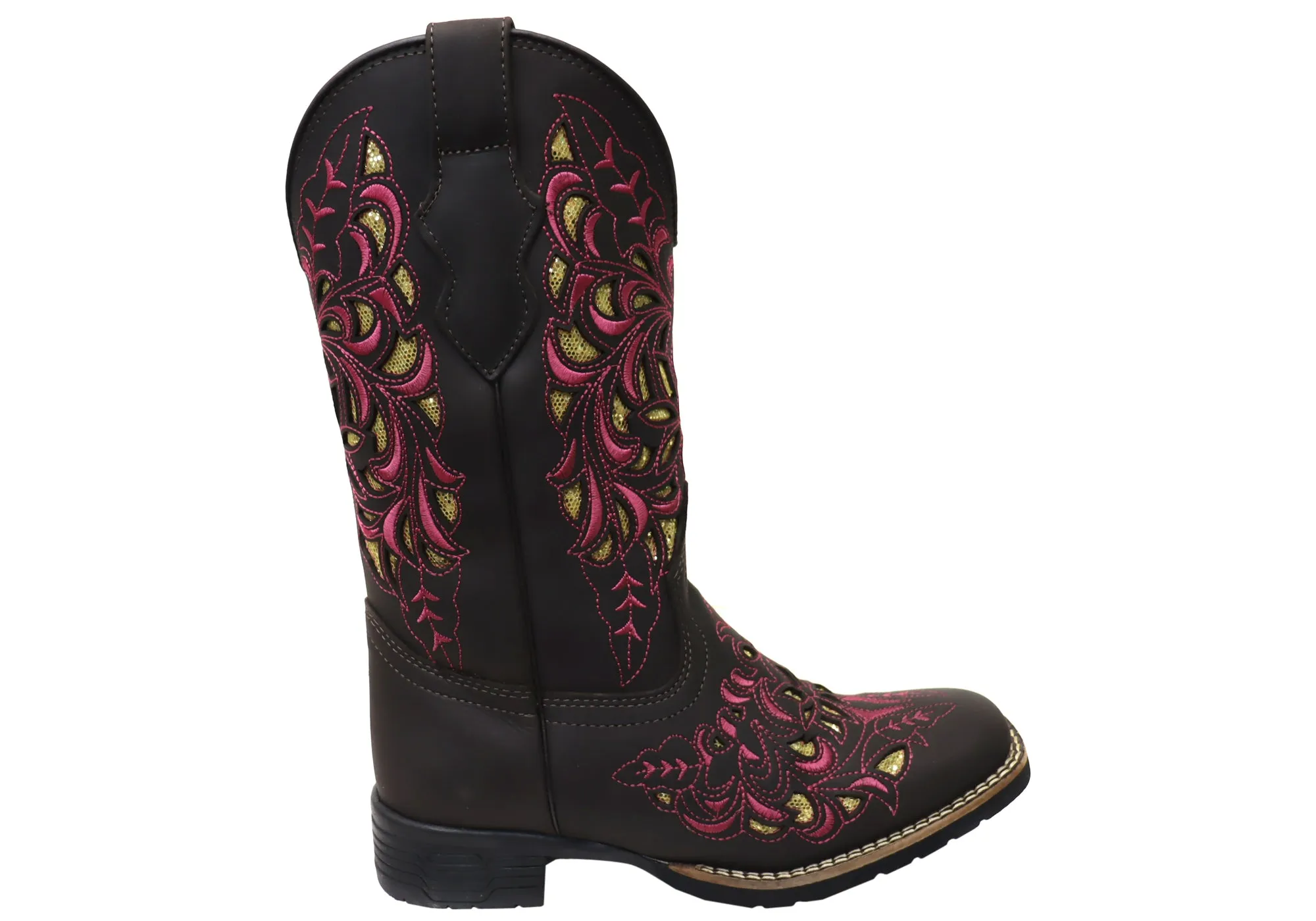 Lace-Up Style D Milton Betsy Womens Comfortable Leather Western Cowboy Boots