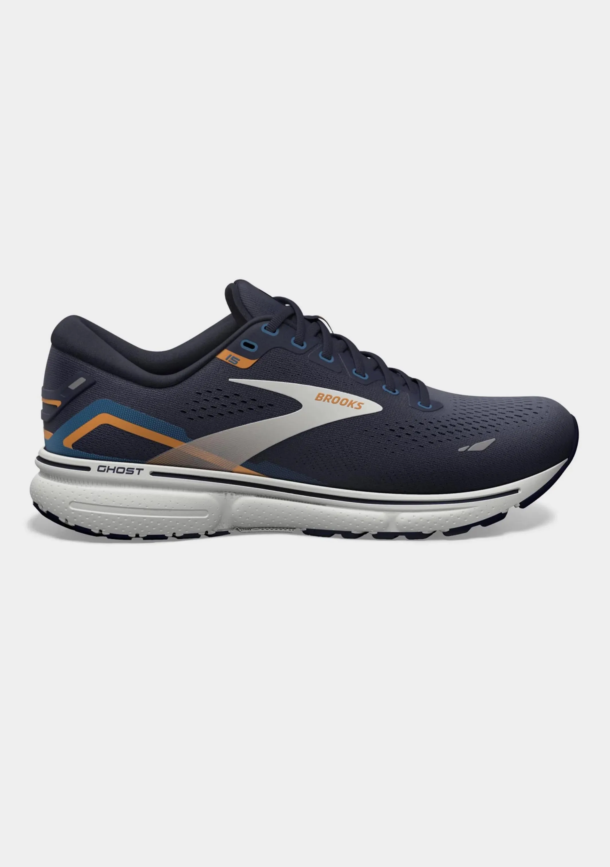 Brooks Men??s Ghost 15 (2E Width) Even Pressure LeatherUpper