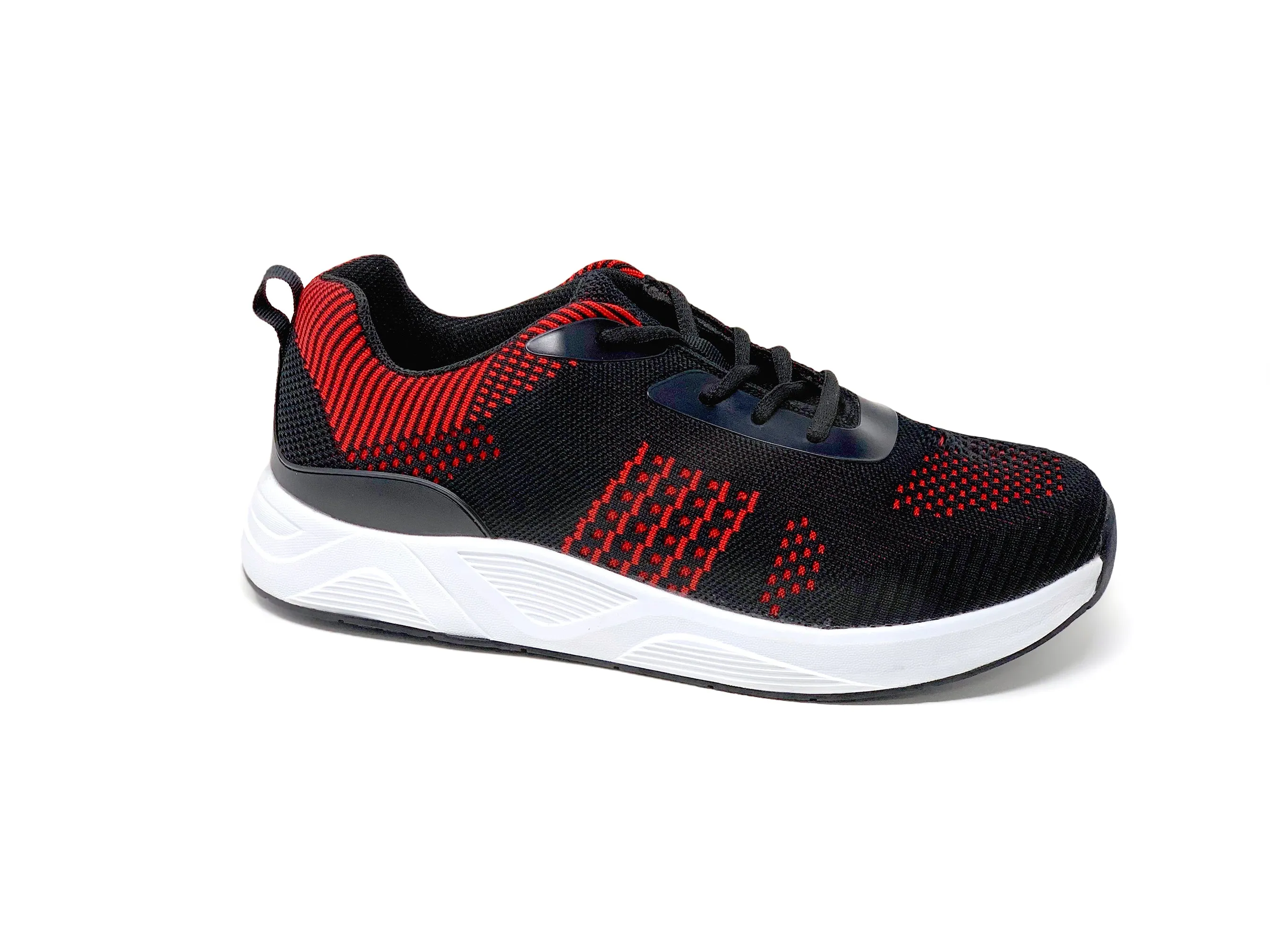 FITec 9712 Red - Men's Knitted Walking Comfort Shoe Heel counter