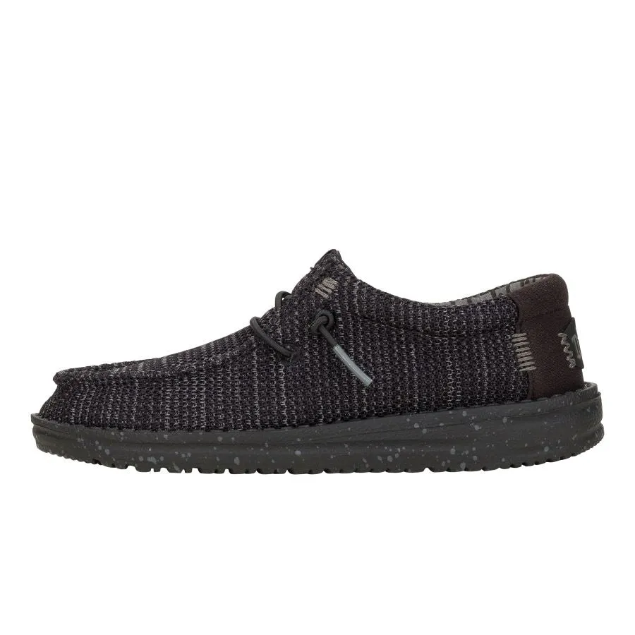 Wally Youth Stretch Mesh  - Black/Black Flexible Support