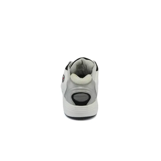 Low Effort Non Marking Soles Answer2 554-3 White/Navy - Men's Athletic Walking Shoes with Laces