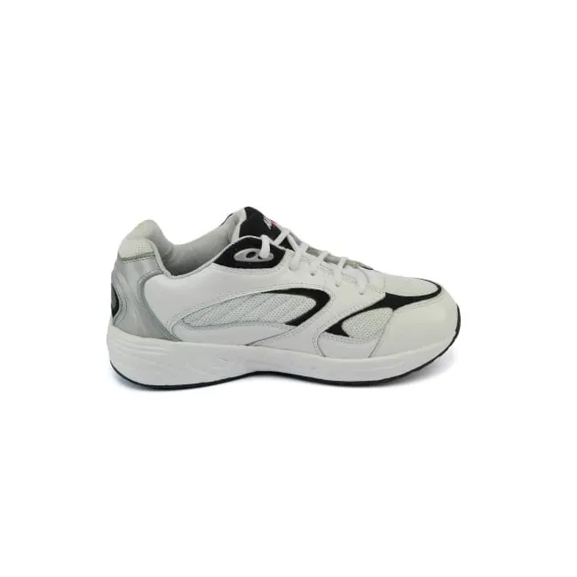 Answer2 554-3 White/Navy - Men's Athletic Walking Shoes with Laces Athletic Apparel