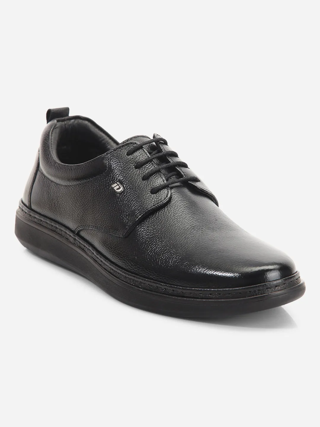 Soft Flex Forever Sharp Men's Black Round Toe Lace Up Semi Formal (ID2226)