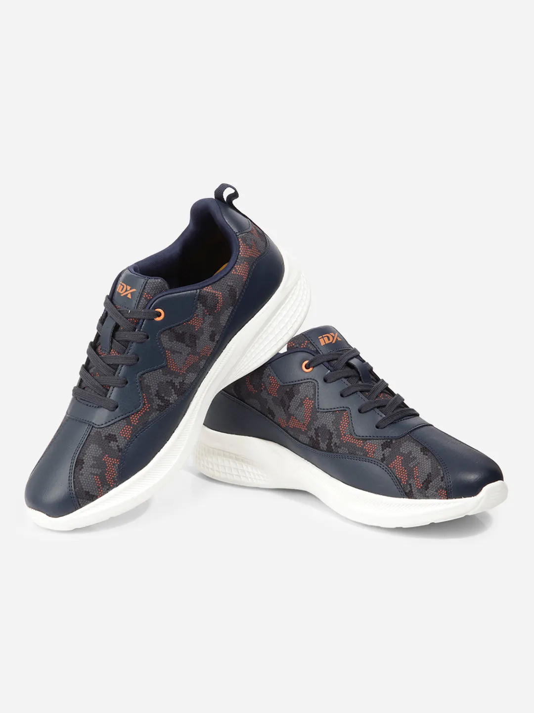 Responsive foam Men's Navy Grey Textured Sneakers IX7133
