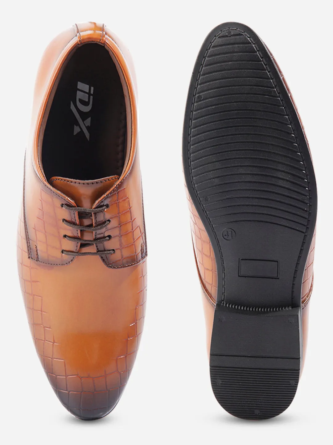 Pad Soft Men's Tan Regular Toe Lace Up Formal (IX1072)