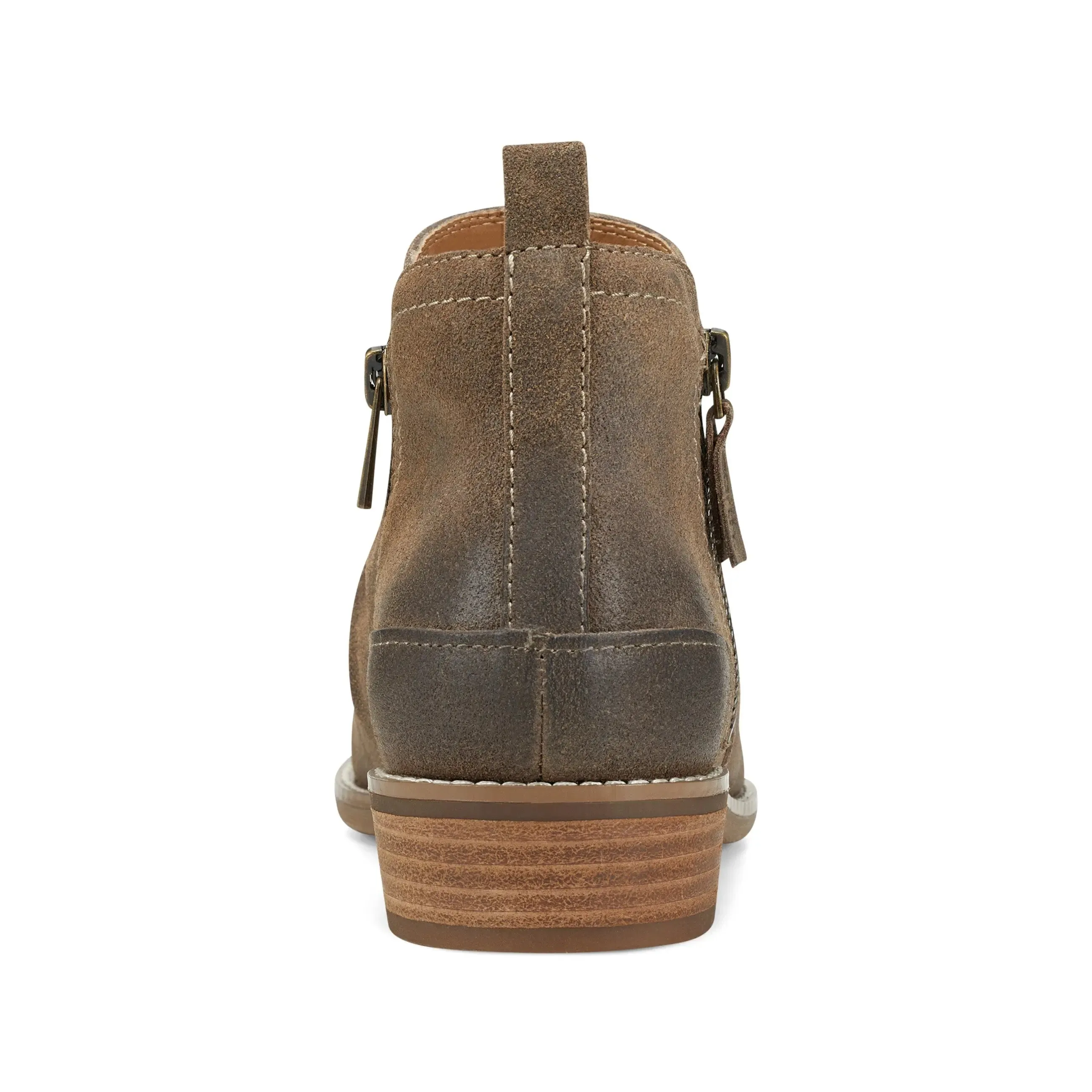 Nadya Round Toe Ruched Casual Booties Free Soul Wide Base