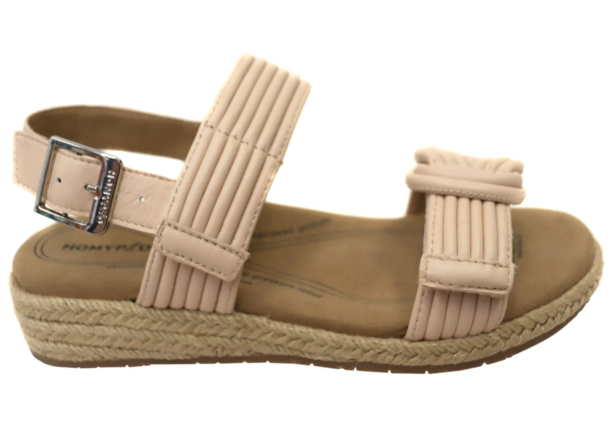 Homyped Mimosa Womens Comfortable Wide Fit Leather Sandals Garden Walk