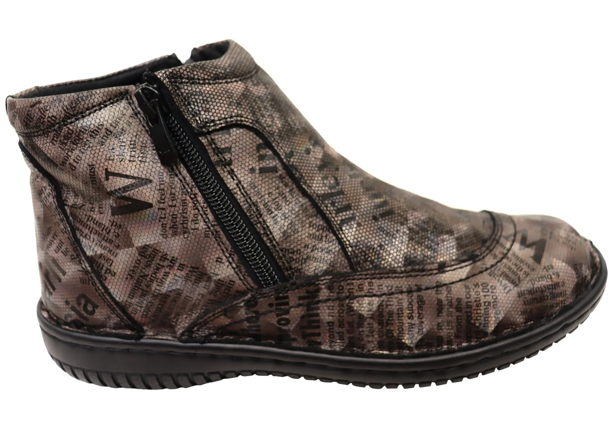 Cabello Comfort CP522-32 Womens Leather Ankle Boots Made In Turkey Versatile Wear