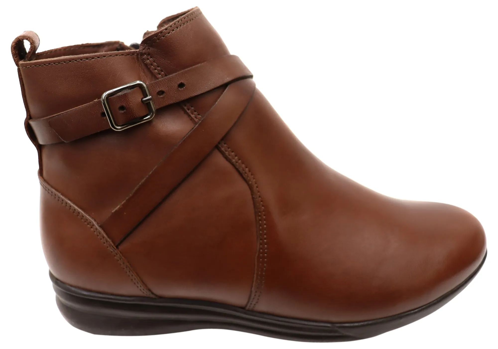 High Traction Rough Terrain Quick Drying Windy Weather Via Paula Lane Womens Comfortable Brazilian Leather Ankle Boots