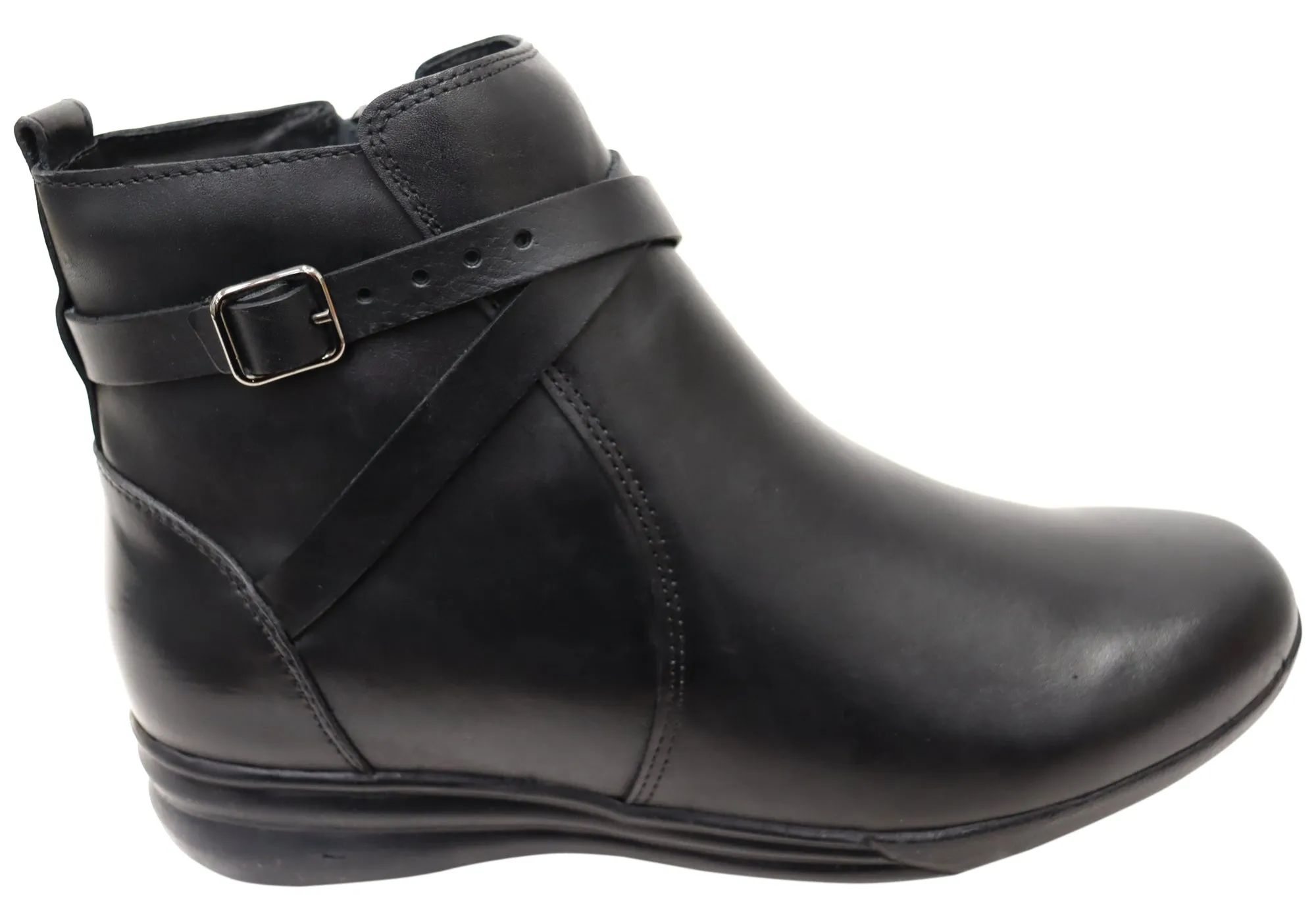 Via Paula Lane Womens Comfortable Brazilian Leather Ankle Boots Tough Build