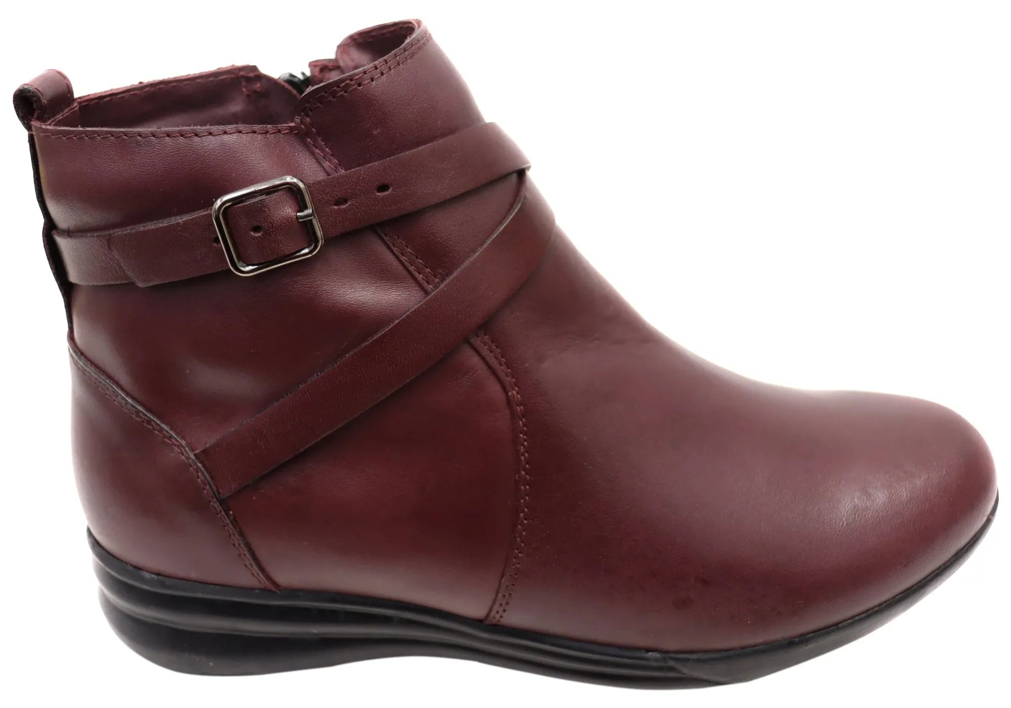 Via Paula Lane Womens Comfortable Brazilian Leather Ankle Boots Casual