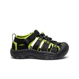 Strappy Design Little Kids' Newport H2  |  Black/Lime Green