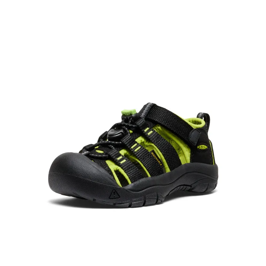 Ventilated Little Kids' Newport H2  |  Black/Lime Green