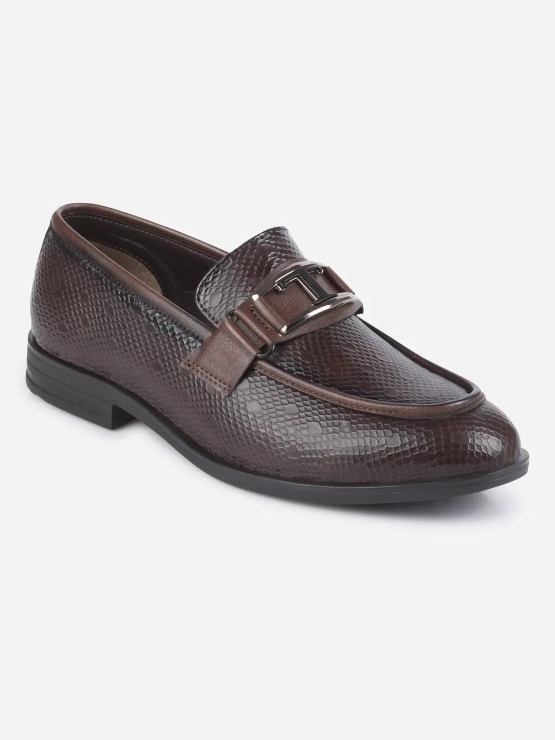 Retro feel Special Day Men's Brown Semi Fomal Formal Slip On (IX1088)