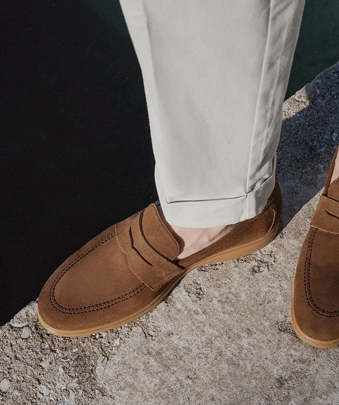 Carbon Fiber Mocassin PORTOBELLO Daim Noisette