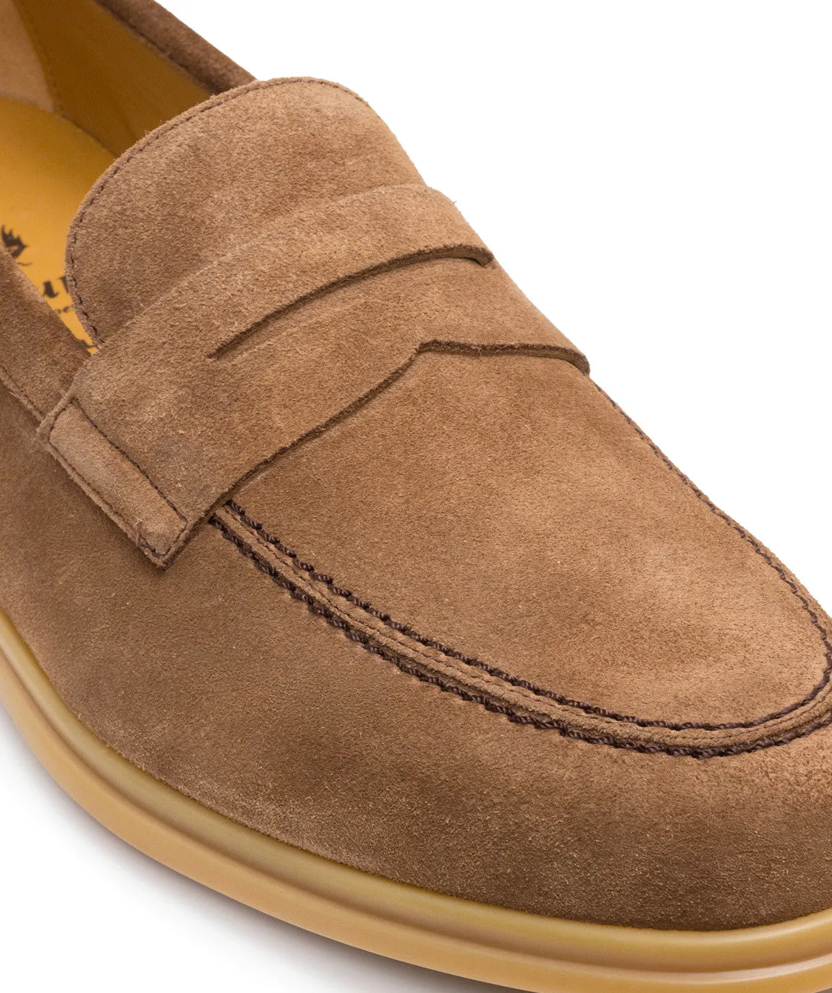 Shock absorption tech Barefoot Shoe Tech Mocassin PORTOBELLO Daim Noisette