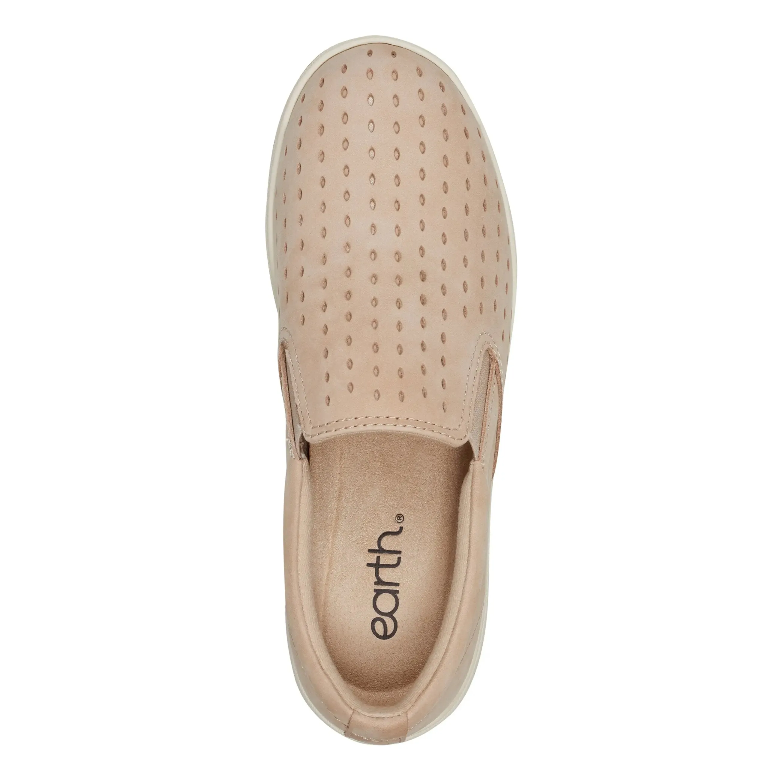 Nel Laser Cut Round Toe Casual Slip-on Sneakers Comfort collar