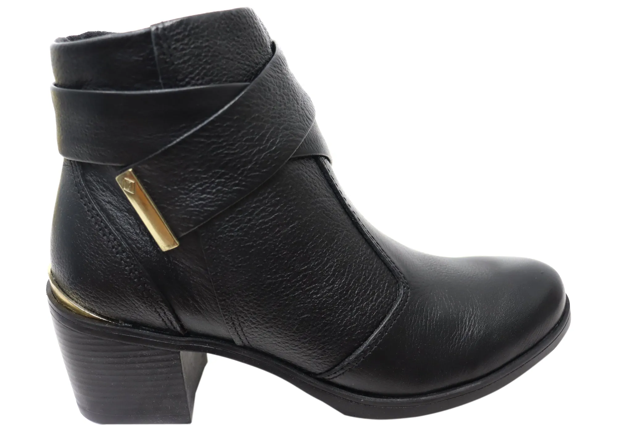 All Weather Rough Terrain Cool Seasons Pegada Valley Womens Mid Heel Leather Ankle Boots Made In Brazil