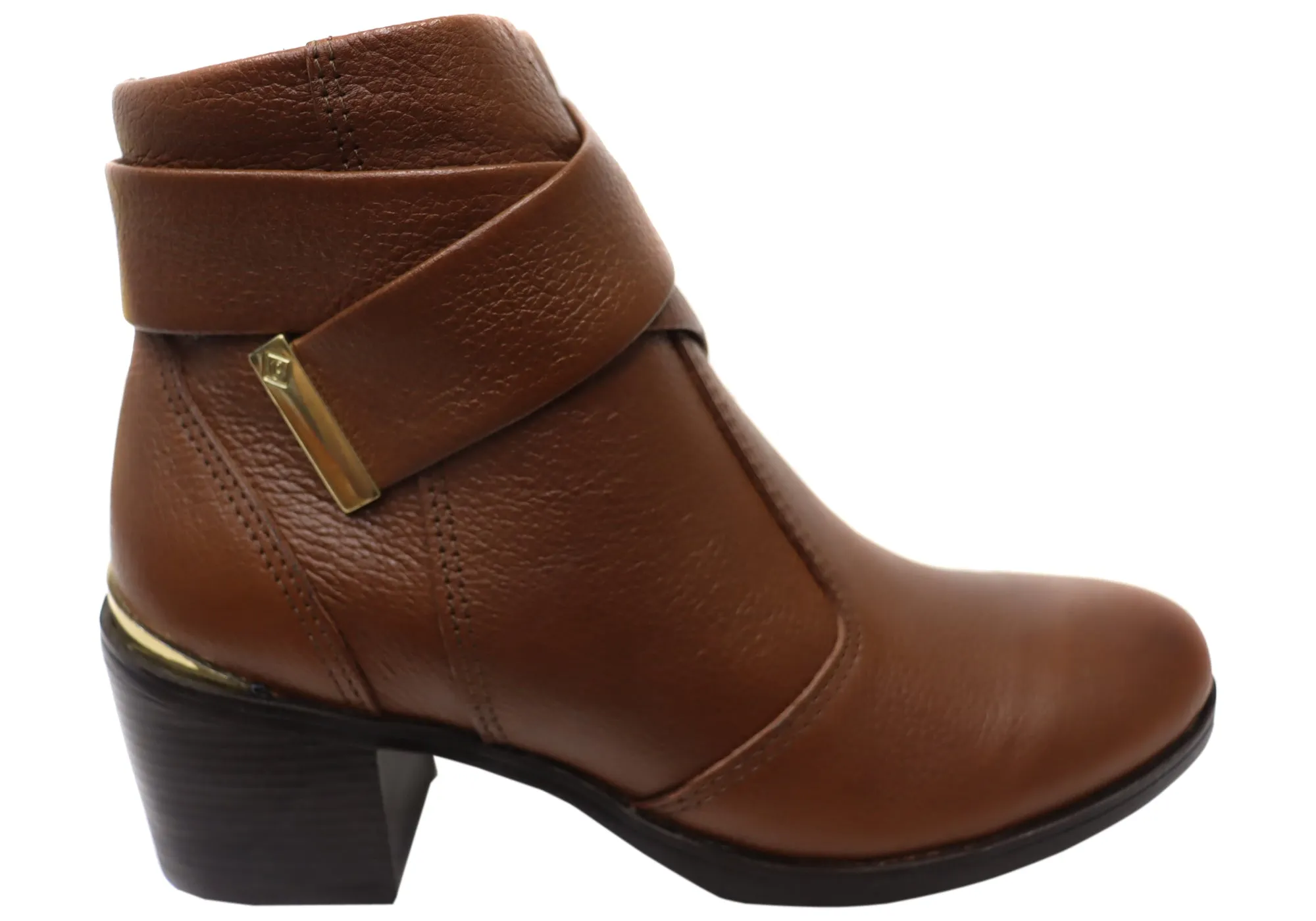 Pegada Valley Womens Mid Heel Leather Ankle Boots Made In Brazil High Traction Snow Trekker