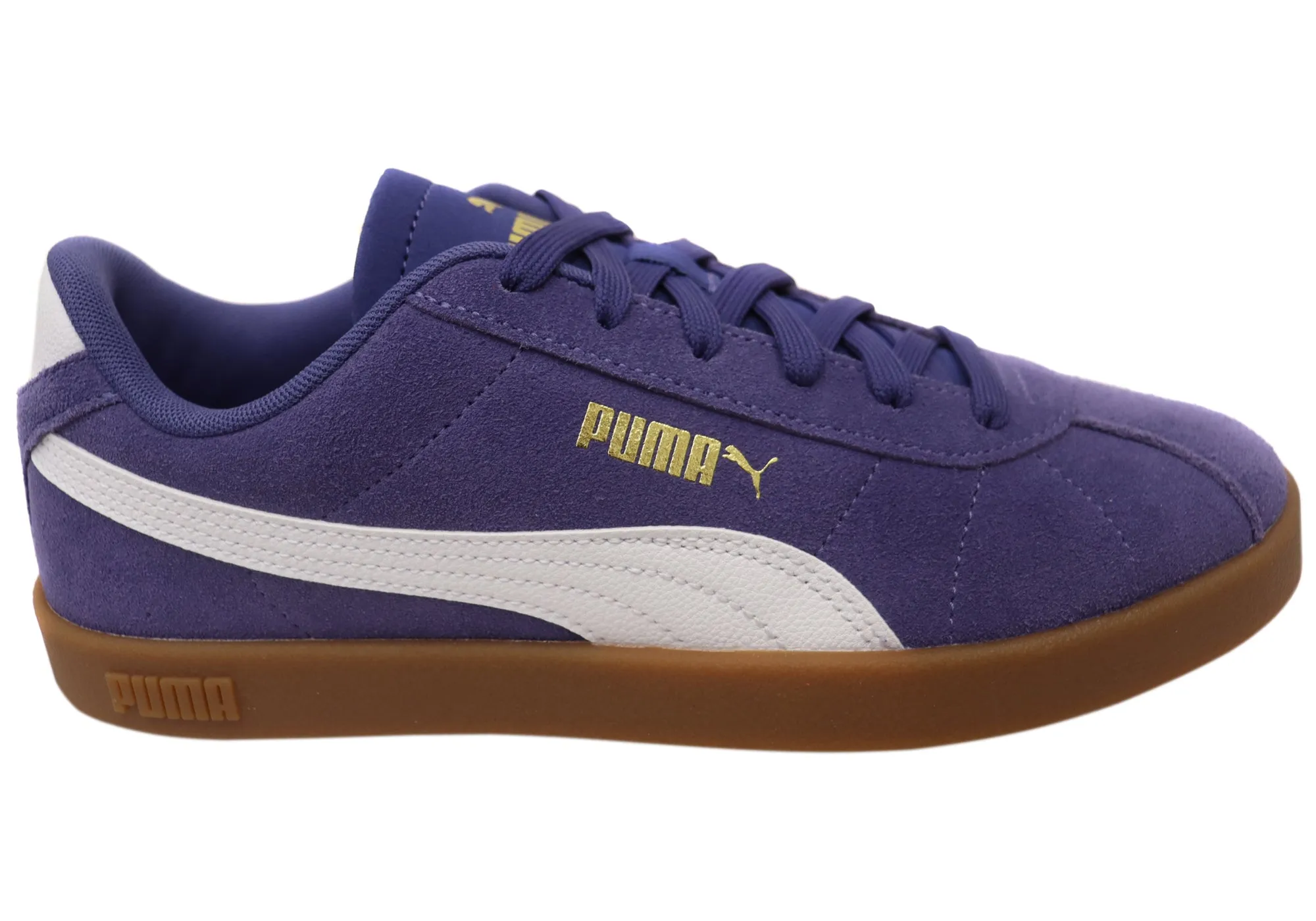 Energy Step No Odor Puma Mens Club II Comfortable Leather Lace Up Sneakers