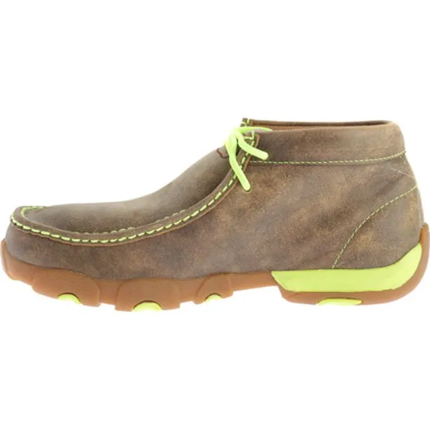 Twisted X Men's Bomber/Neon Yellow Driving Moc Slow Walks
