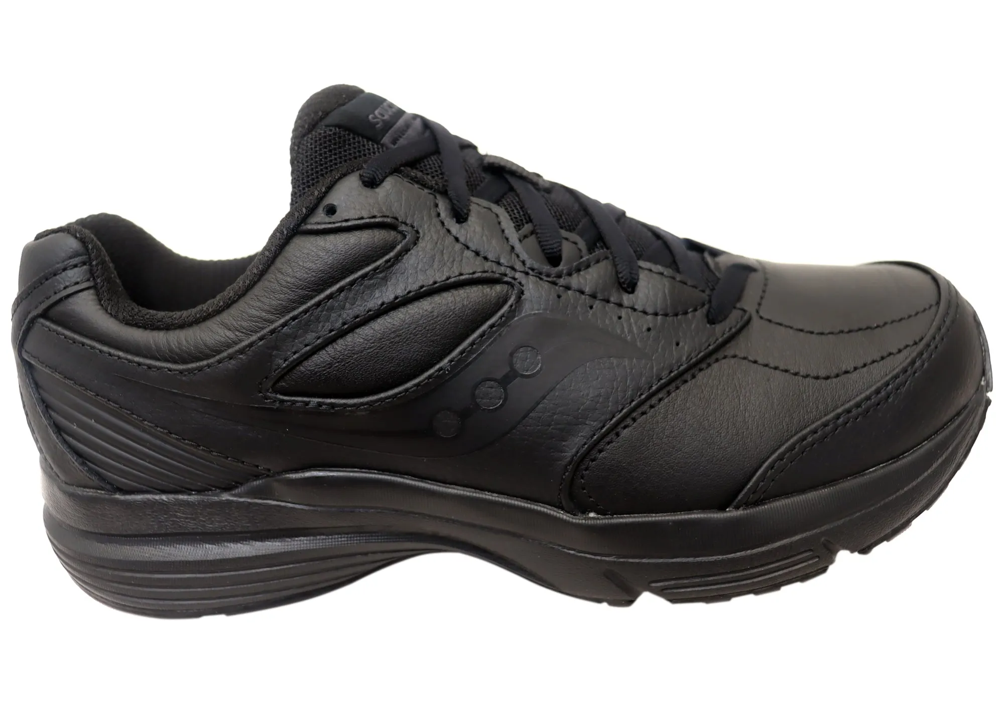 Saucony Womens Integrity Walker 3 Wide Fit Comfortable Leather Shoes Energy Return EVA Foam