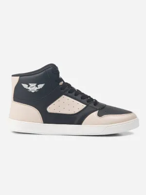 Training companion High Fit Men's Black Beige Ankle Top Lace Up Sneakers (IX6014)