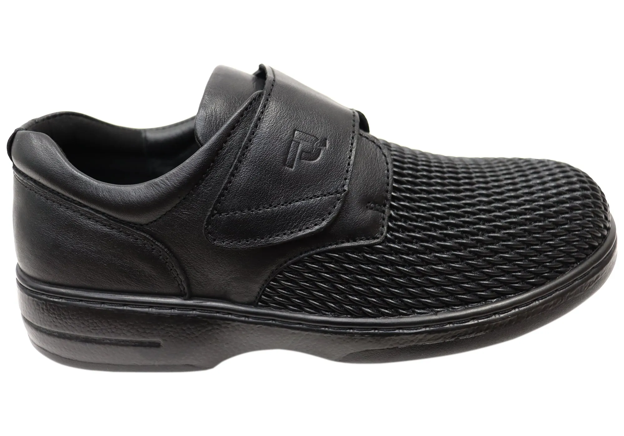 Air Boost Propet Womens Olivia Leather Comfort Adjustable Strap Wide Fit Shoes