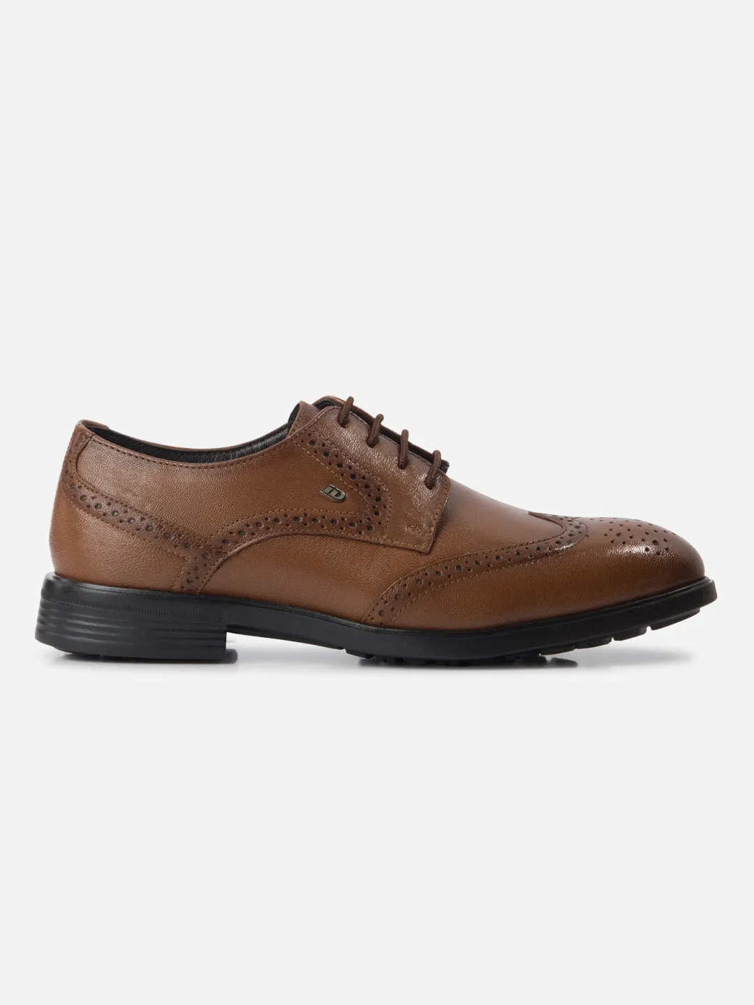 Men's Tan Round Toe Lace Up Brogue (ID6113) Elegant Shoes Urban Step