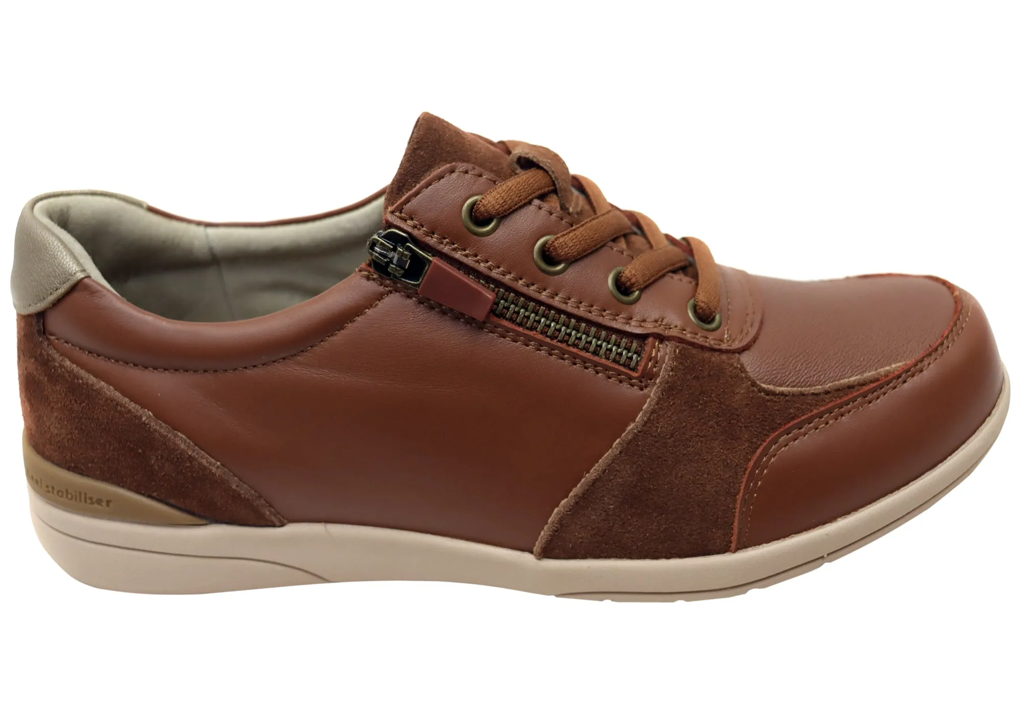 Homyped Odette Womens Supportive Comfortable Wide Width Leather Shoes Free Move