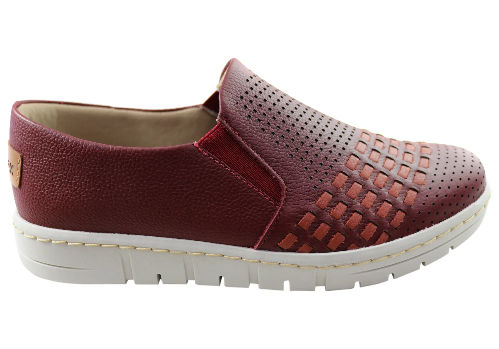 Flat Style Soft Step Usaflex Dolce Womens Comfortable Leather Slip On Shoes Made In Brazil