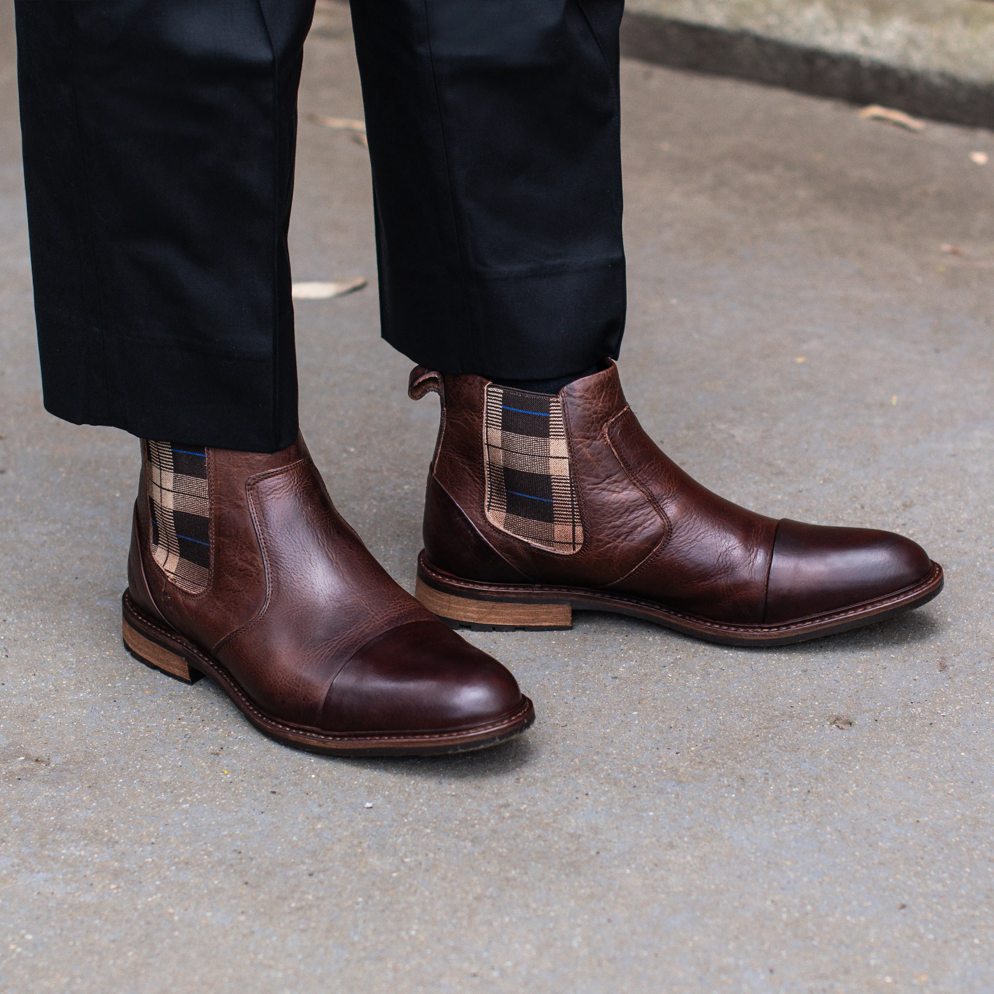 Fargo Chelsea Boots Dark Brown Handmade Craft Shank