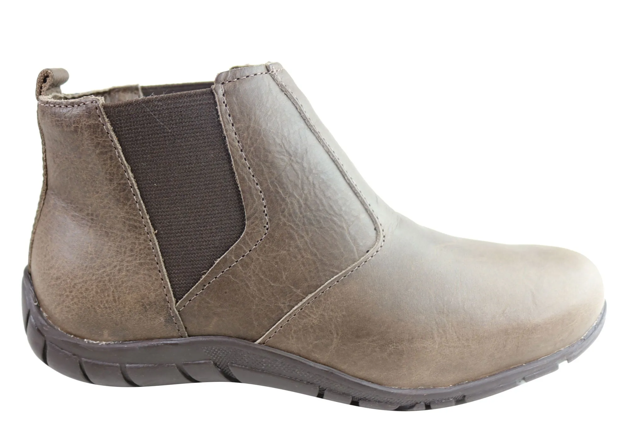 Sturdy Build Andacco Civic Womens Leather Comfortable Ankle Boots Made In Brazil