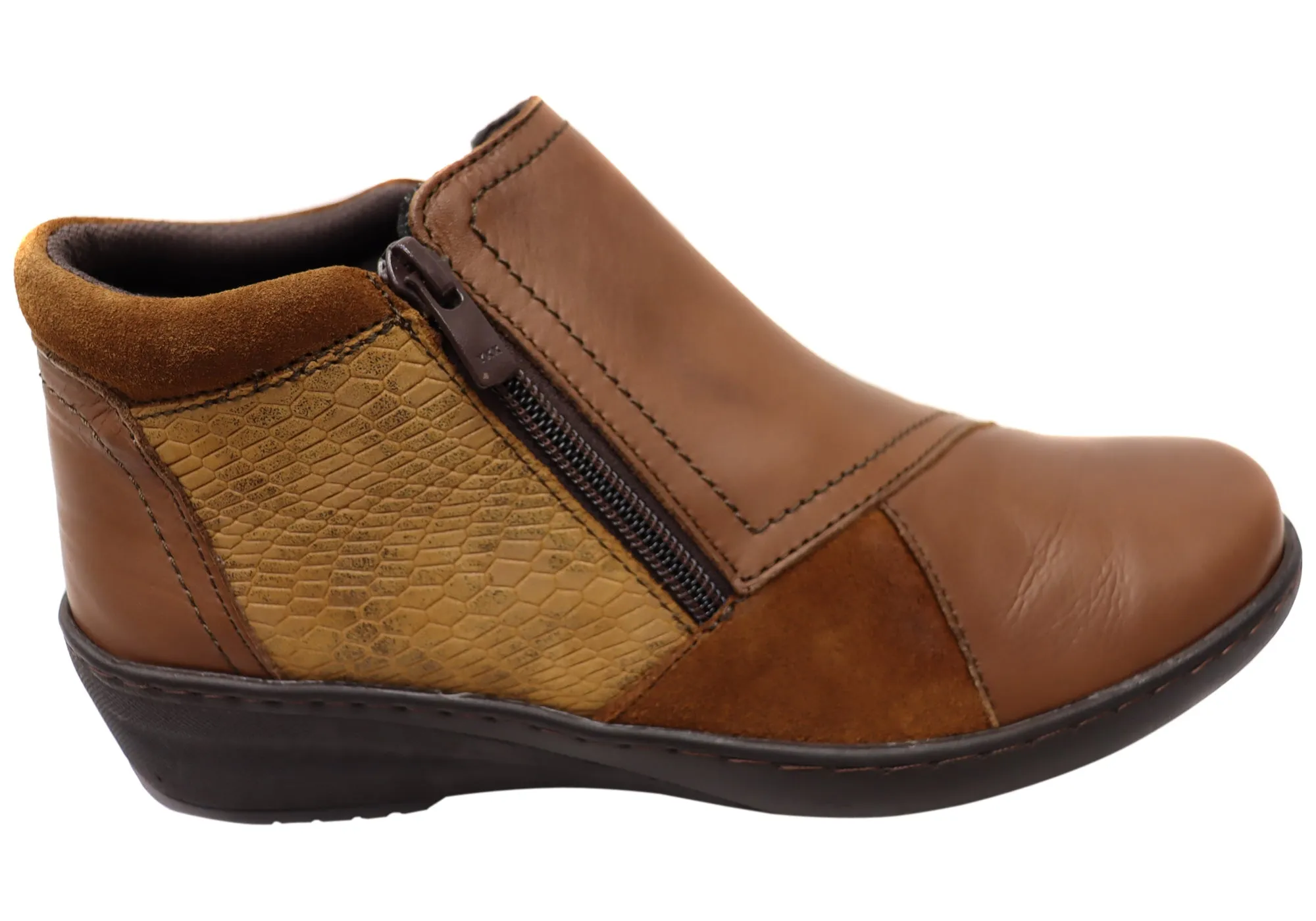 Slip Resistant All Day Wear Stable Support Morning Walk Cabello Comfort CP462-18 Womens European Comfortable Leather Boots